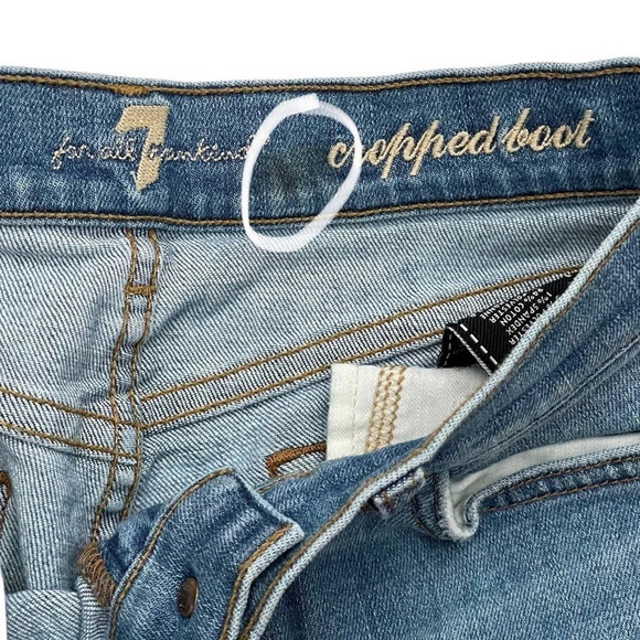 7 For All Mankind Cropped Boot Jeans y2k 90s Size 26 - Picture 4 of 8